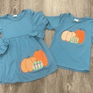 Pumpkin trio Applique Shirt, Embroidered Applique, Monogram Pumpkins, Fall Shirt
